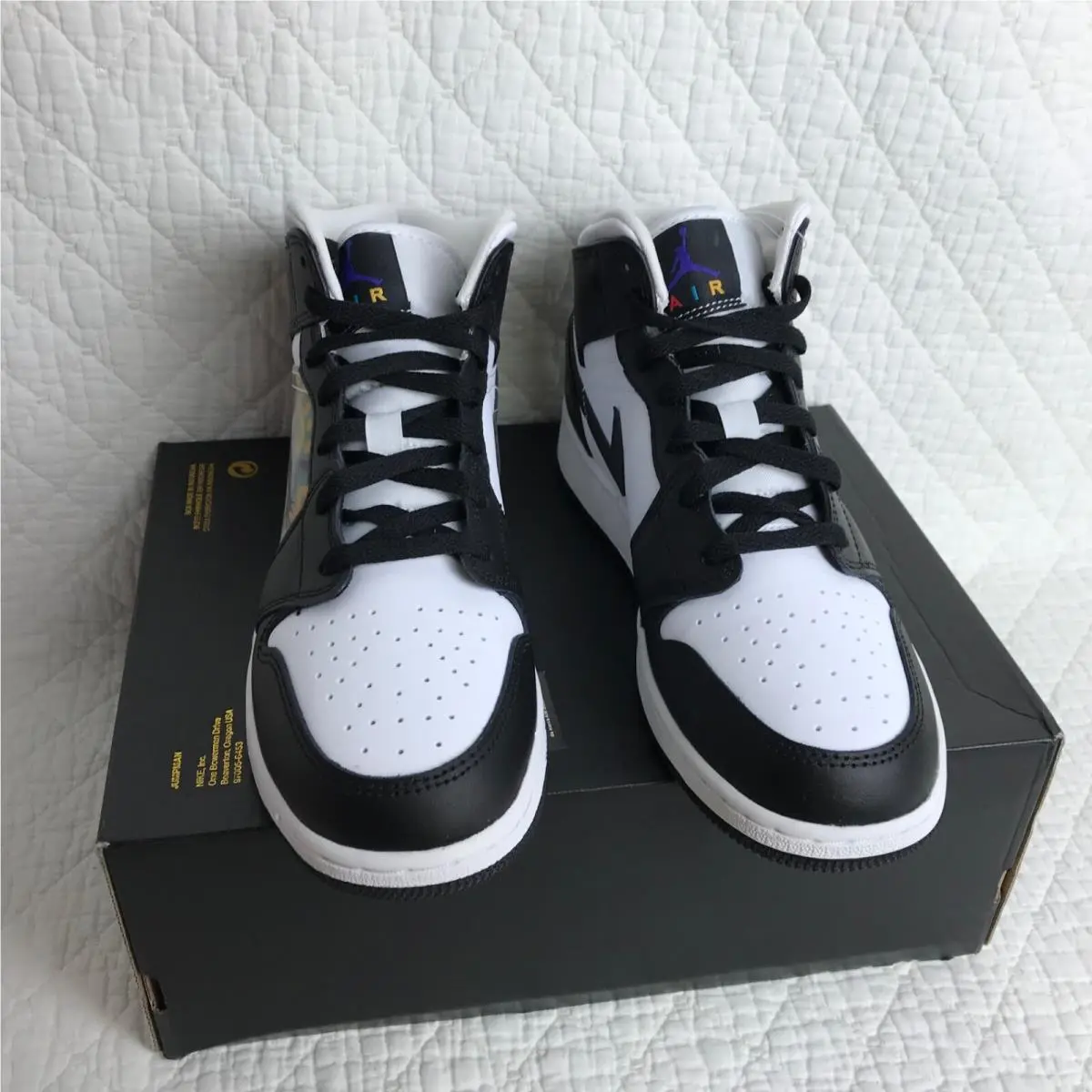 Nike shoes - Jordan Air 1 Mid GS - DR9495-001 - Black/Dark Concord new emerald 3