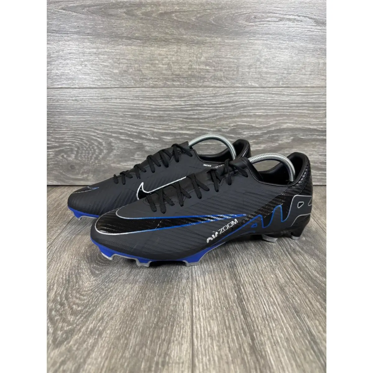 Nike Zoom Vapor 15 Academy Fg/mg Men`s Size 13 Black/chrome-hyper Royal DJ5631-040