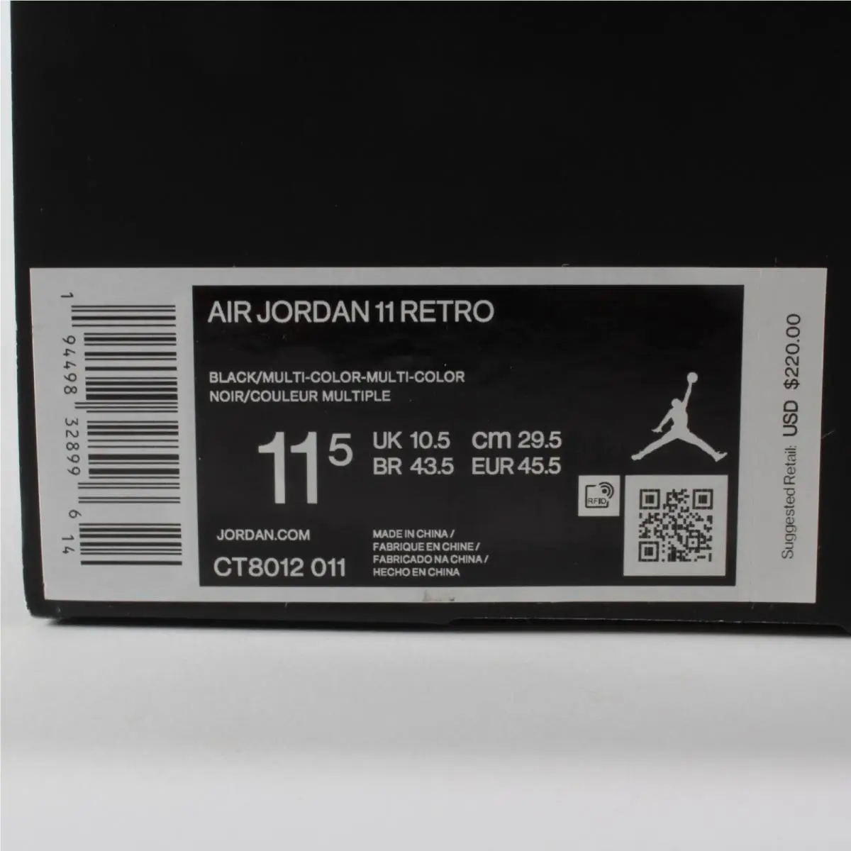 Nike shoes - Air Jordan 11 - Air - CT8012-011 - Black 2