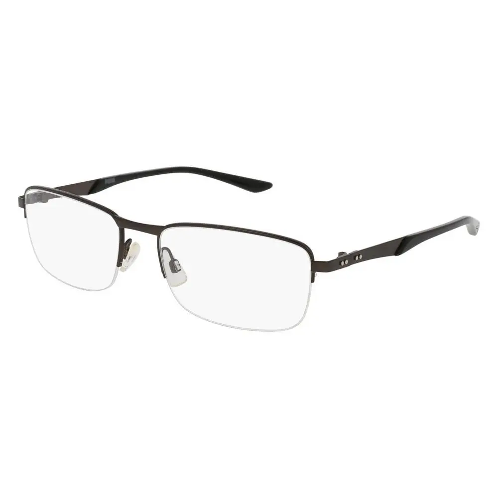 Puma PU0094O Eyeglasses Men Ruthenium Rectangle 57mm