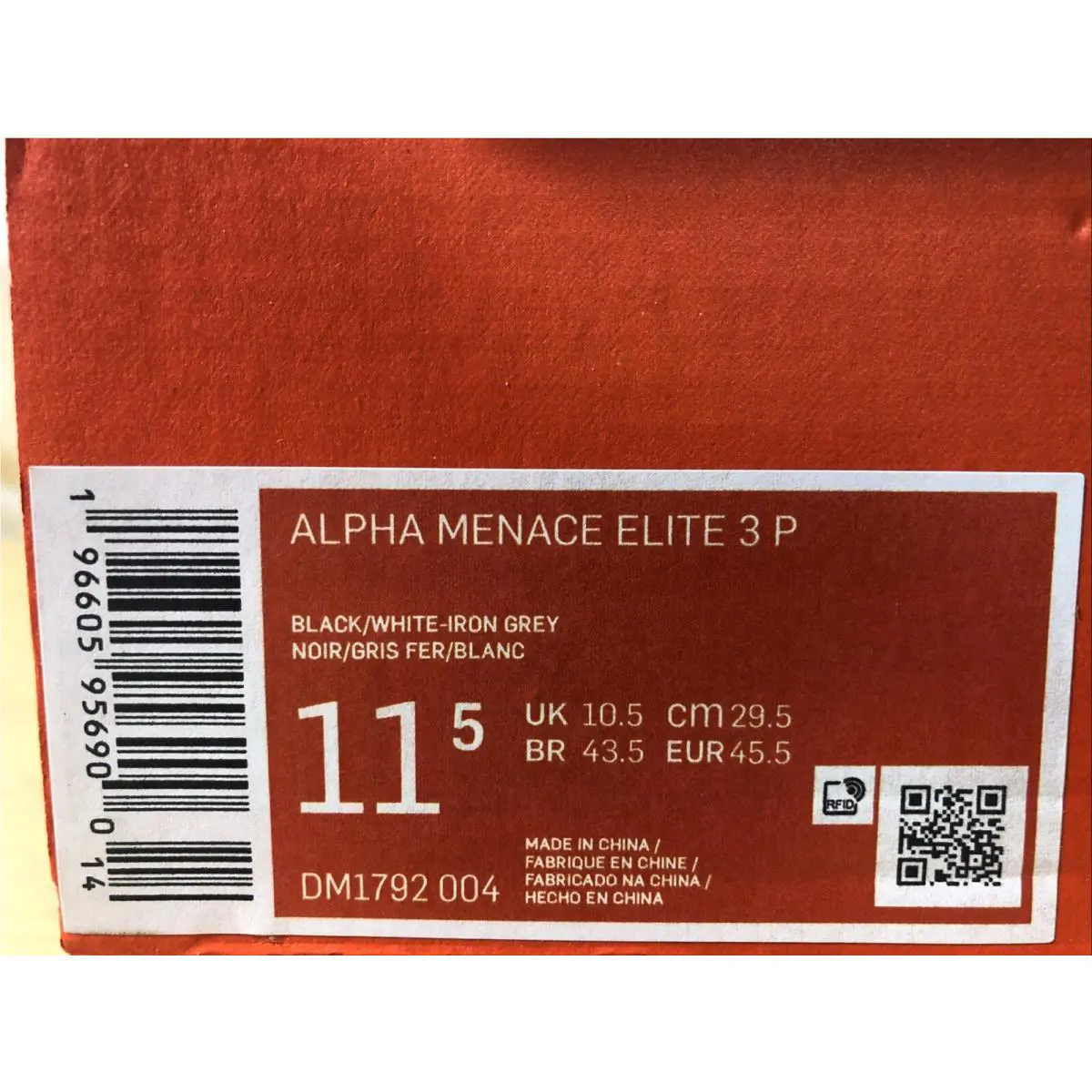 Nike shoes - Nike Alpha Menace Elite - Alpha Menace Elite - DM1792-004 - Black (UPC: 196605956900) 1