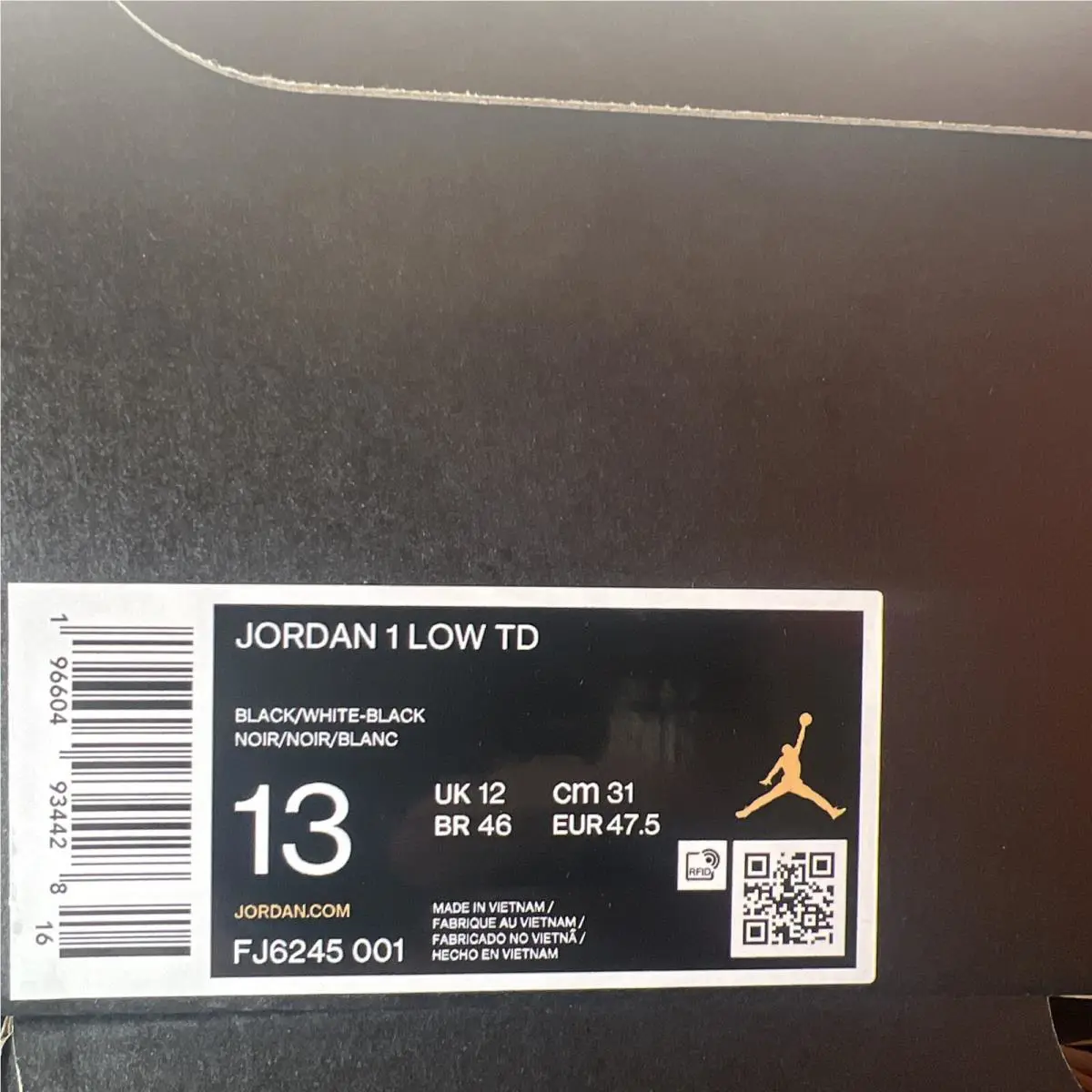 Nike shoes - Jordan 1 Low - Low - FJ6245 001 - Black 10