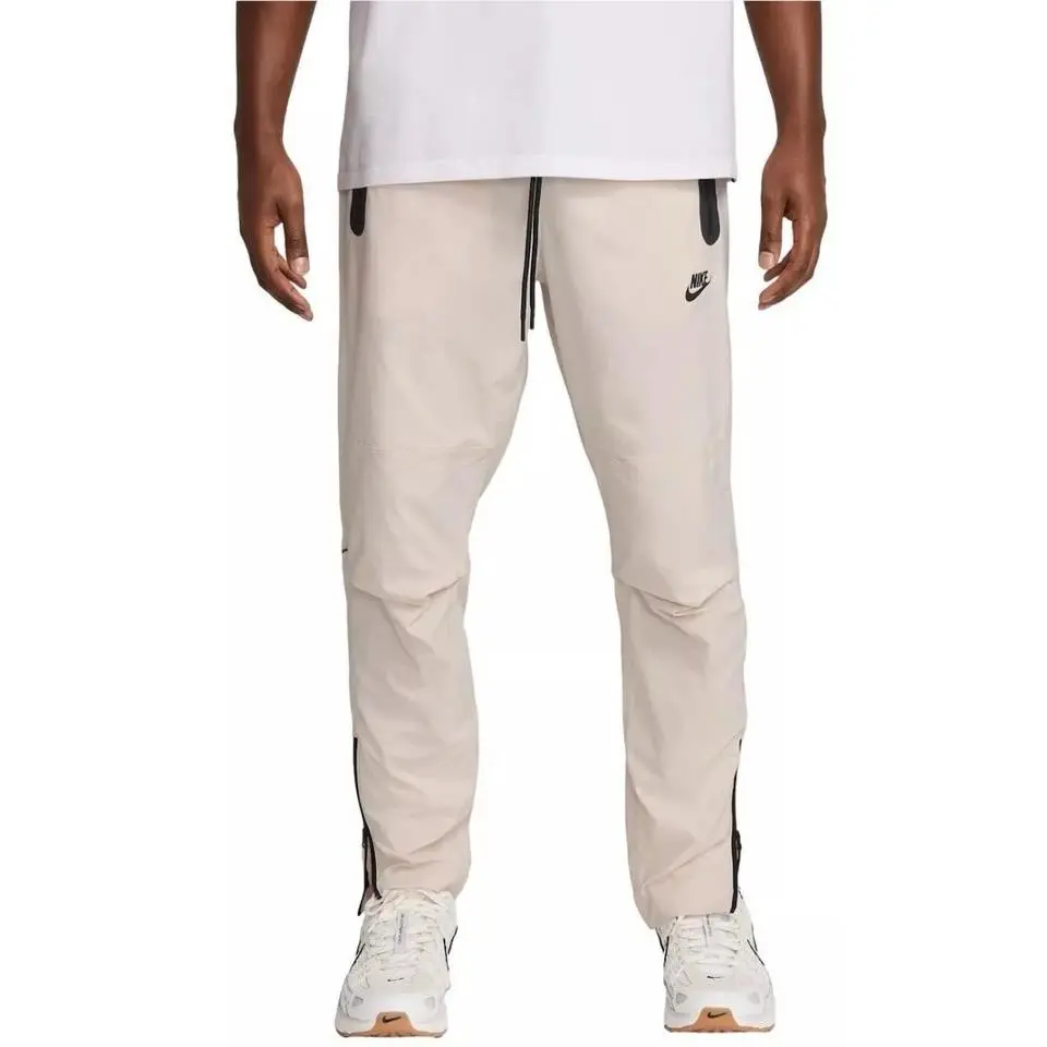 Nike Tech Woven Tapered Pants Size M Light Orewood Black HM8241-104
