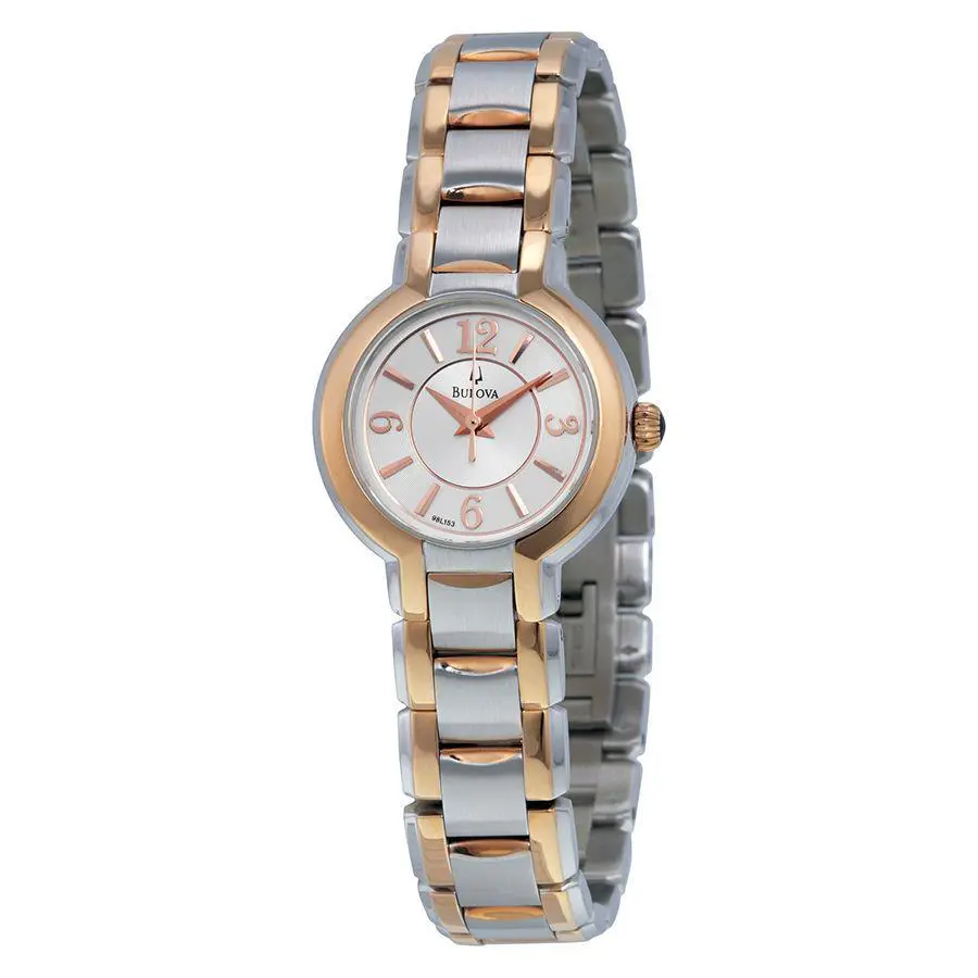 Bulova 98L153 Women`s Silver Dial Stainless Steel Two-tone Dress Quartz Watch
