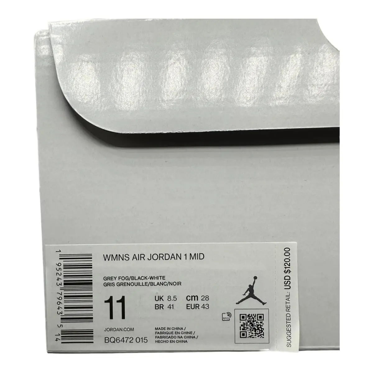Nike shoes - Air Jordan 1 - Air - BQ6472-015 - Gray (UPC: 0195243796435) 7