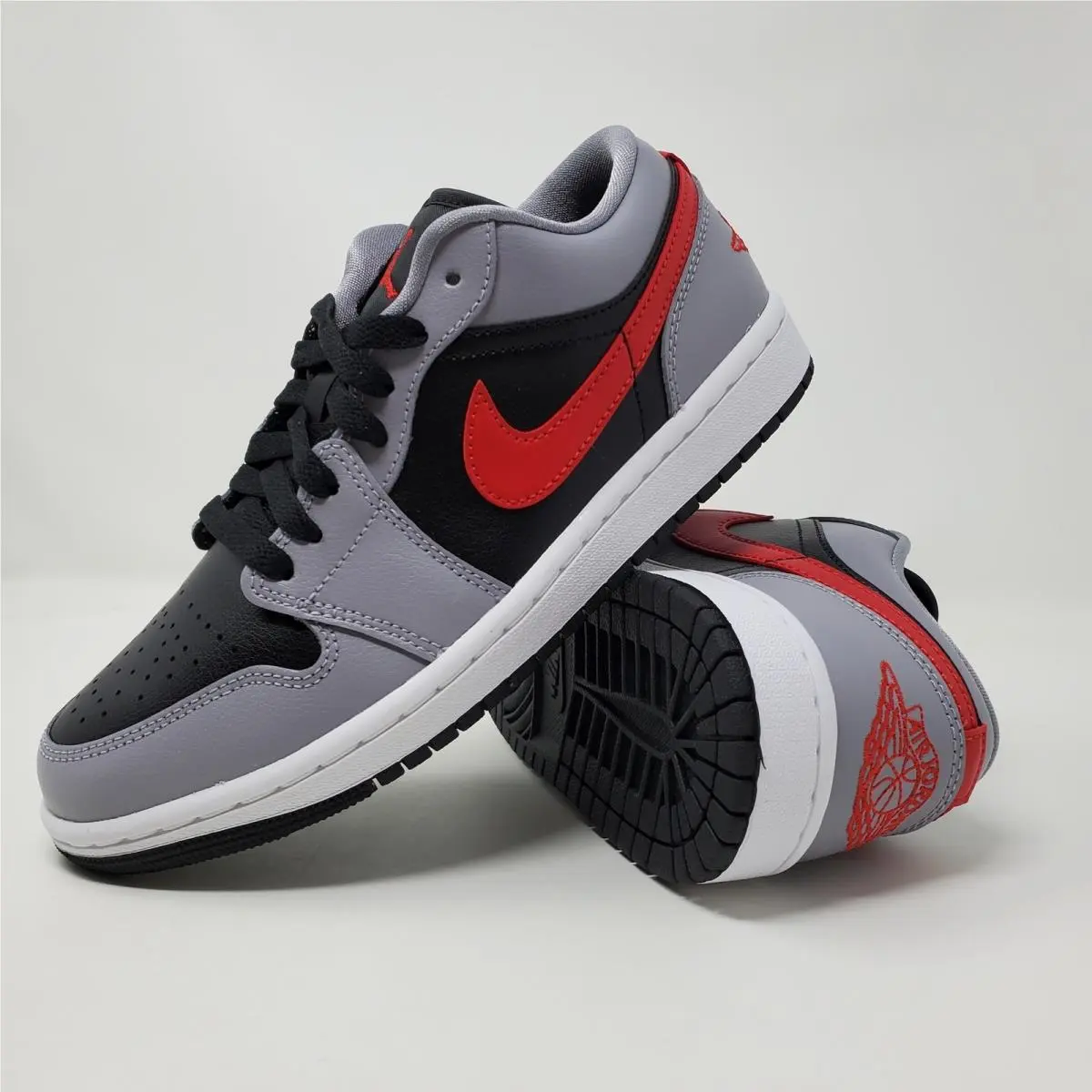 Nike Air Jordan 1 Low Cement Grey Fire Red Black FZ4183-002 Women`s Size 7