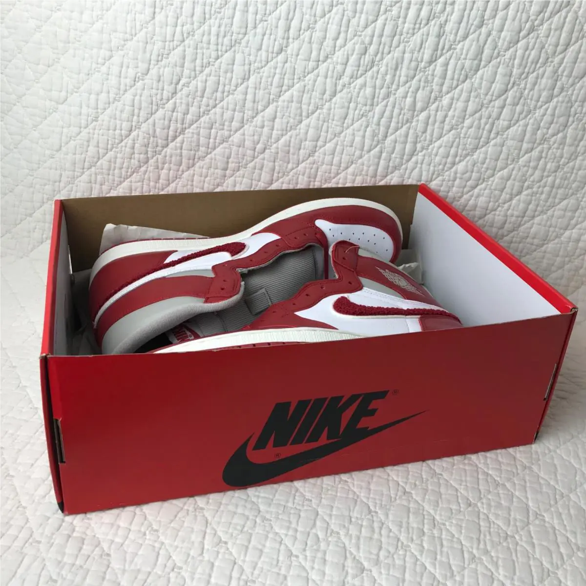 Nike shoes - Nike Air Jordan 1 - Air - LT Iron Ore/ Varsity Red Sail 9