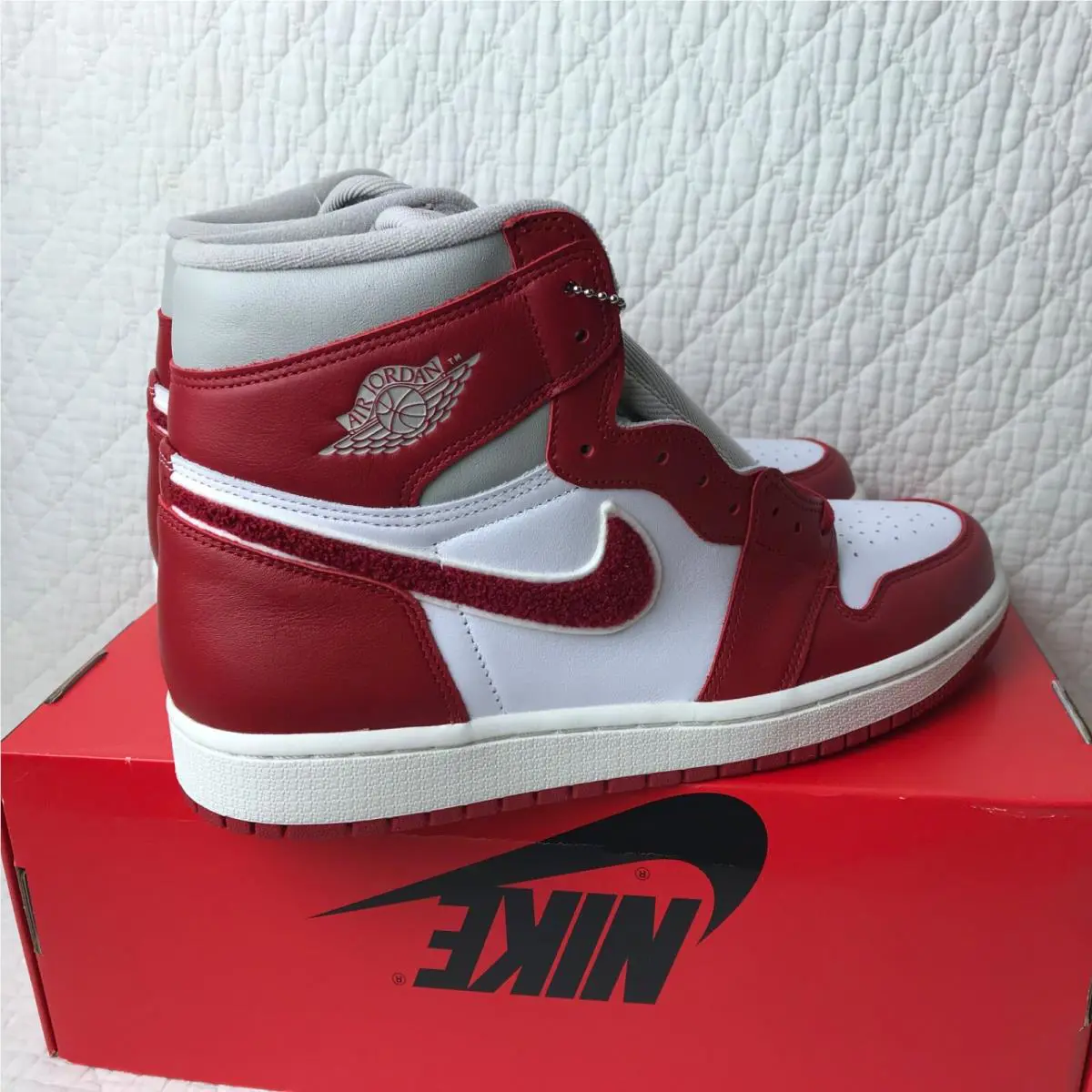 Nike shoes - Nike Air Jordan 1 - Air - LT Iron Ore/ Varsity Red Sail 7