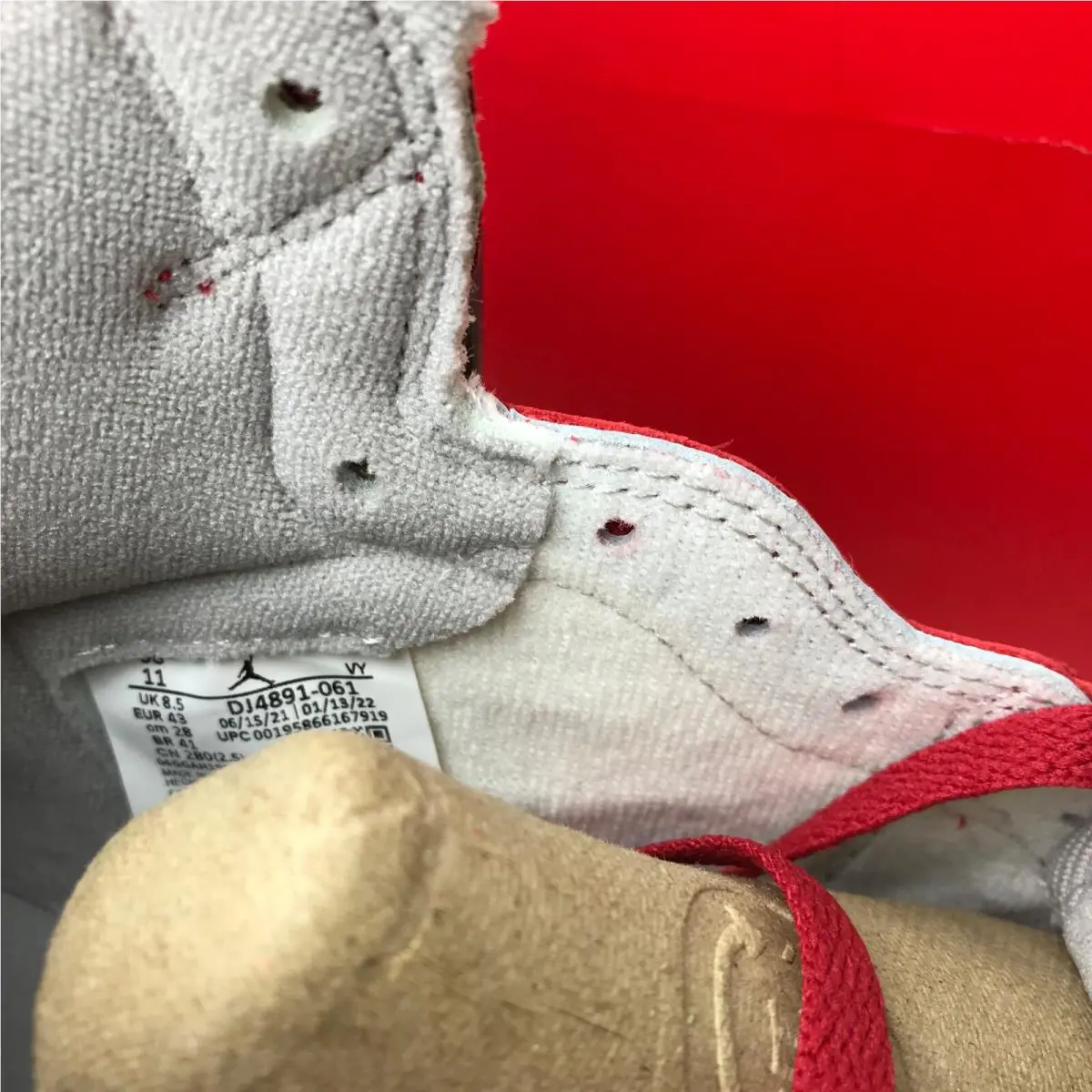 Nike shoes - Nike Air Jordan 1 - Air - LT Iron Ore/ Varsity Red Sail 10