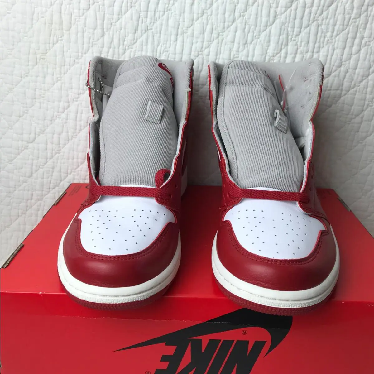 Nike shoes - Nike Air Jordan 1 - Air - LT Iron Ore/ Varsity Red Sail 3