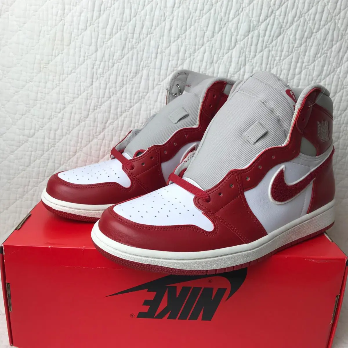 Nike shoes - Nike Air Jordan 1 - Air - LT Iron Ore/ Varsity Red Sail 6