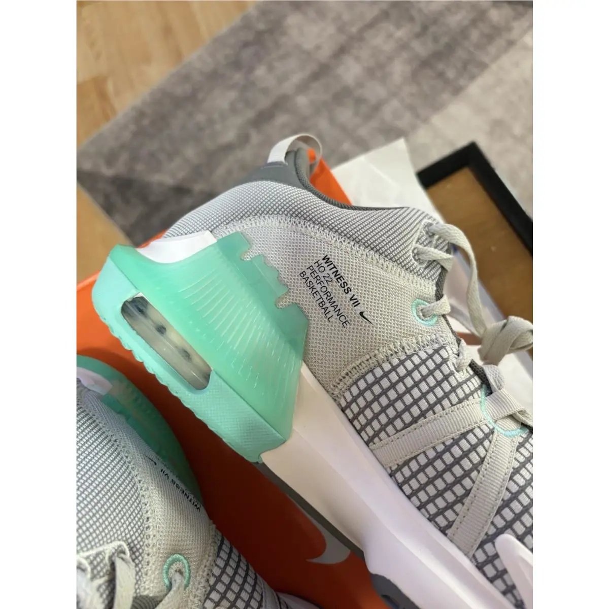 Nike shoes - Nike LeBron Witness 7 - LeBron Witness - DM1123-006 - Gray, Manufacturer: Light Bone/Phantom/Flat Pewter/Black 8