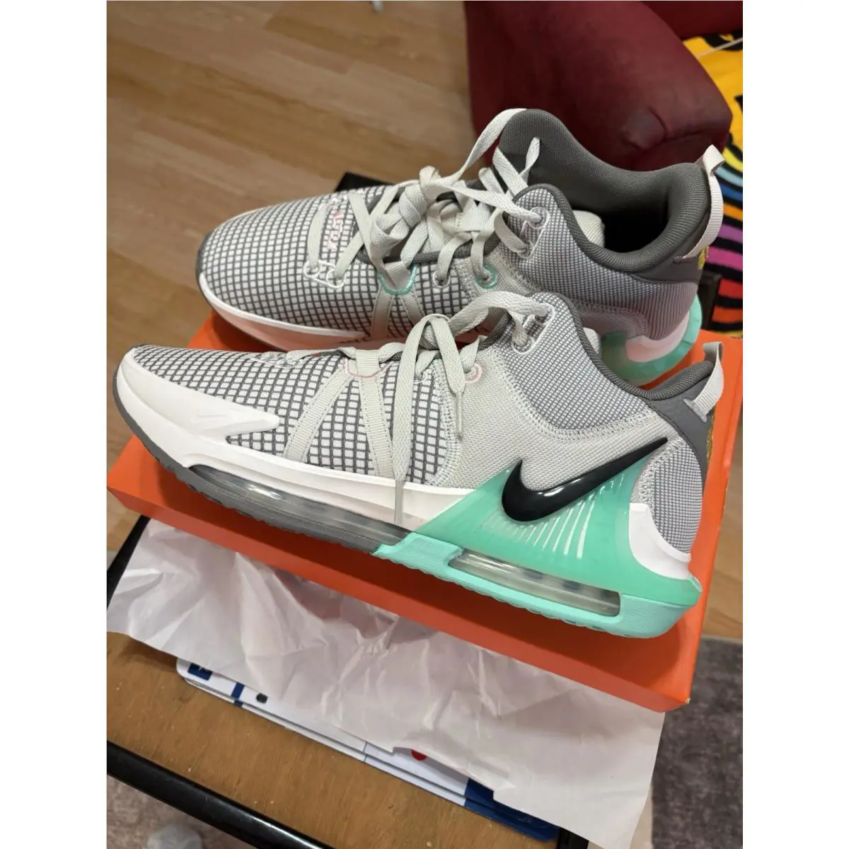 Nike shoes - Nike LeBron Witness 7 - LeBron Witness - DM1123-006 - Gray, Manufacturer: Light Bone/Phantom/Flat Pewter/Black 5