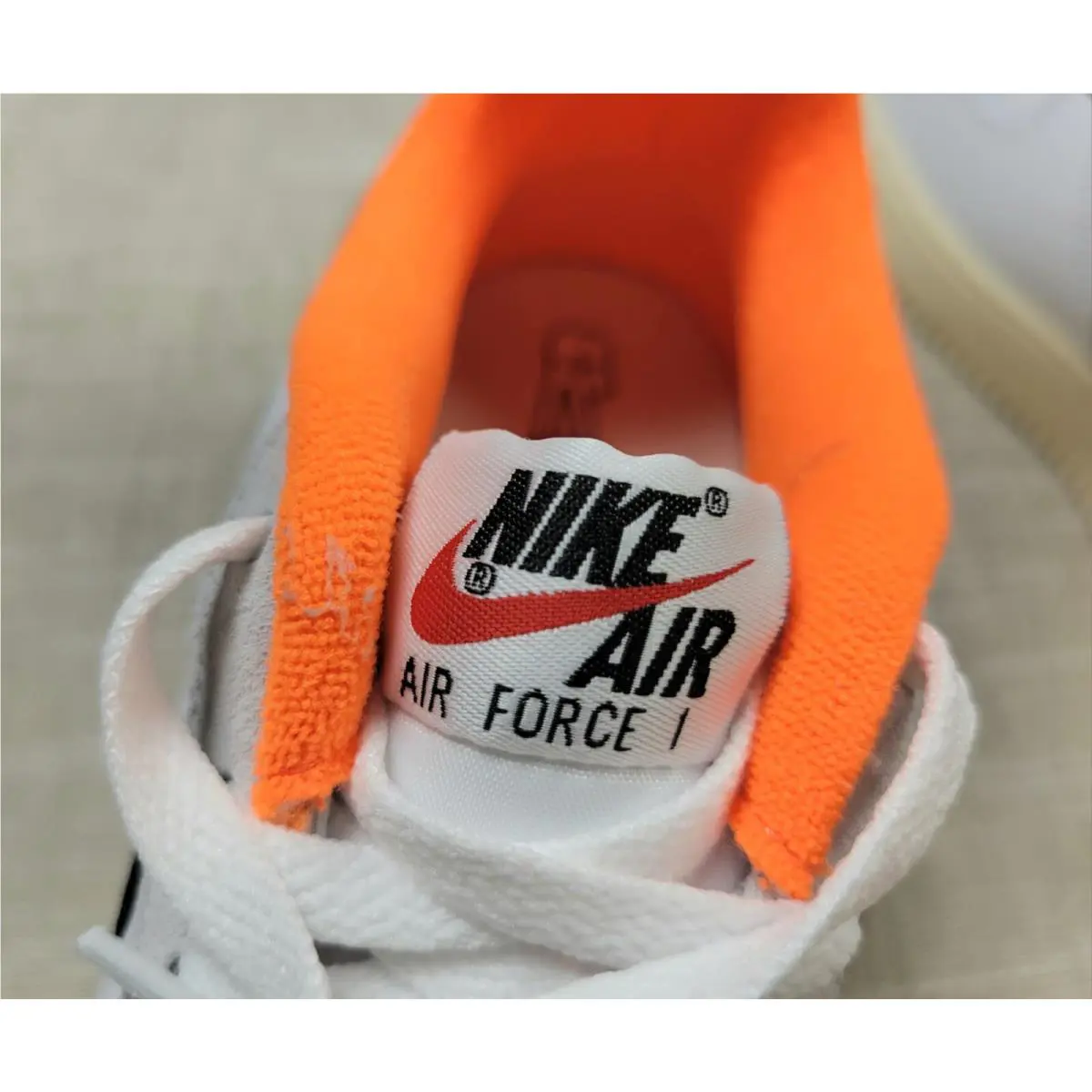 Nike shoes - Nike Air Force 1 Low LV8 GS - DX3361-100 - White Black Orange 10