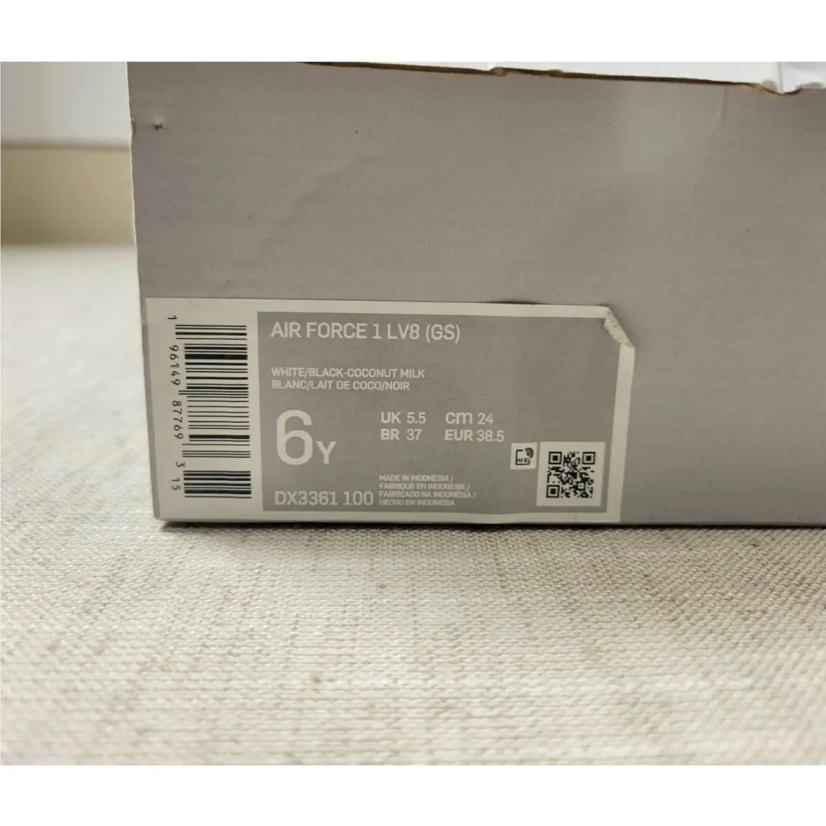 Nike shoes - Nike Air Force 1 Low LV8 GS - DX3361-100 - White Black Orange 13
