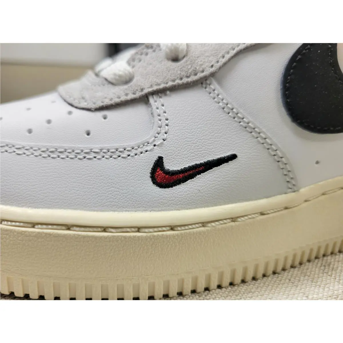 Nike shoes - Nike Air Force 1 Low LV8 GS - DX3361-100 - White Black Orange 9