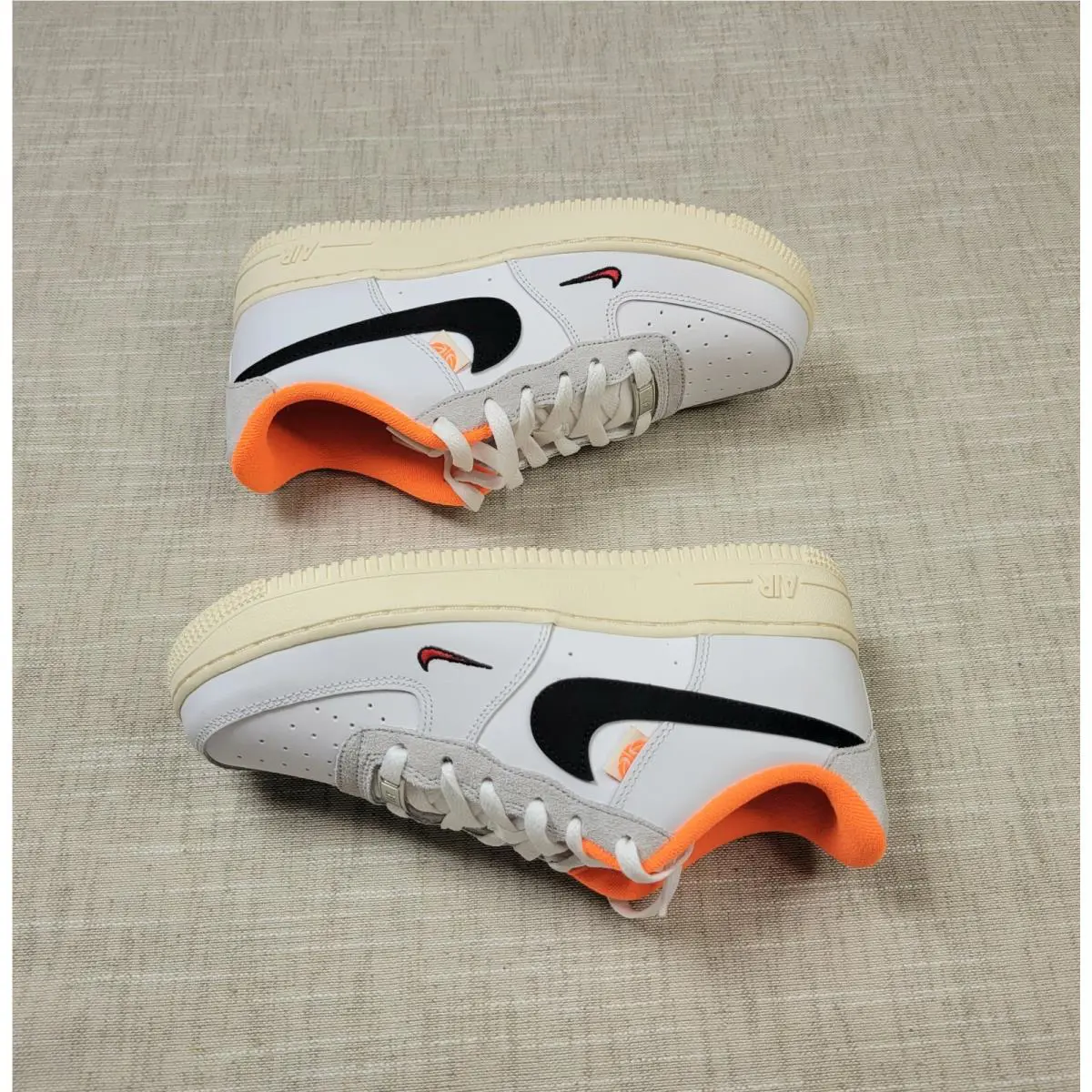 Nike shoes - Nike Air Force 1 Low LV8 GS - DX3361-100 - White Black Orange 3