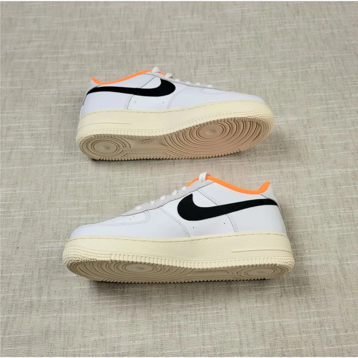 Nike shoes - Nike Air Force 1 Low LV8 GS - DX3361-100 - White Black Orange 4