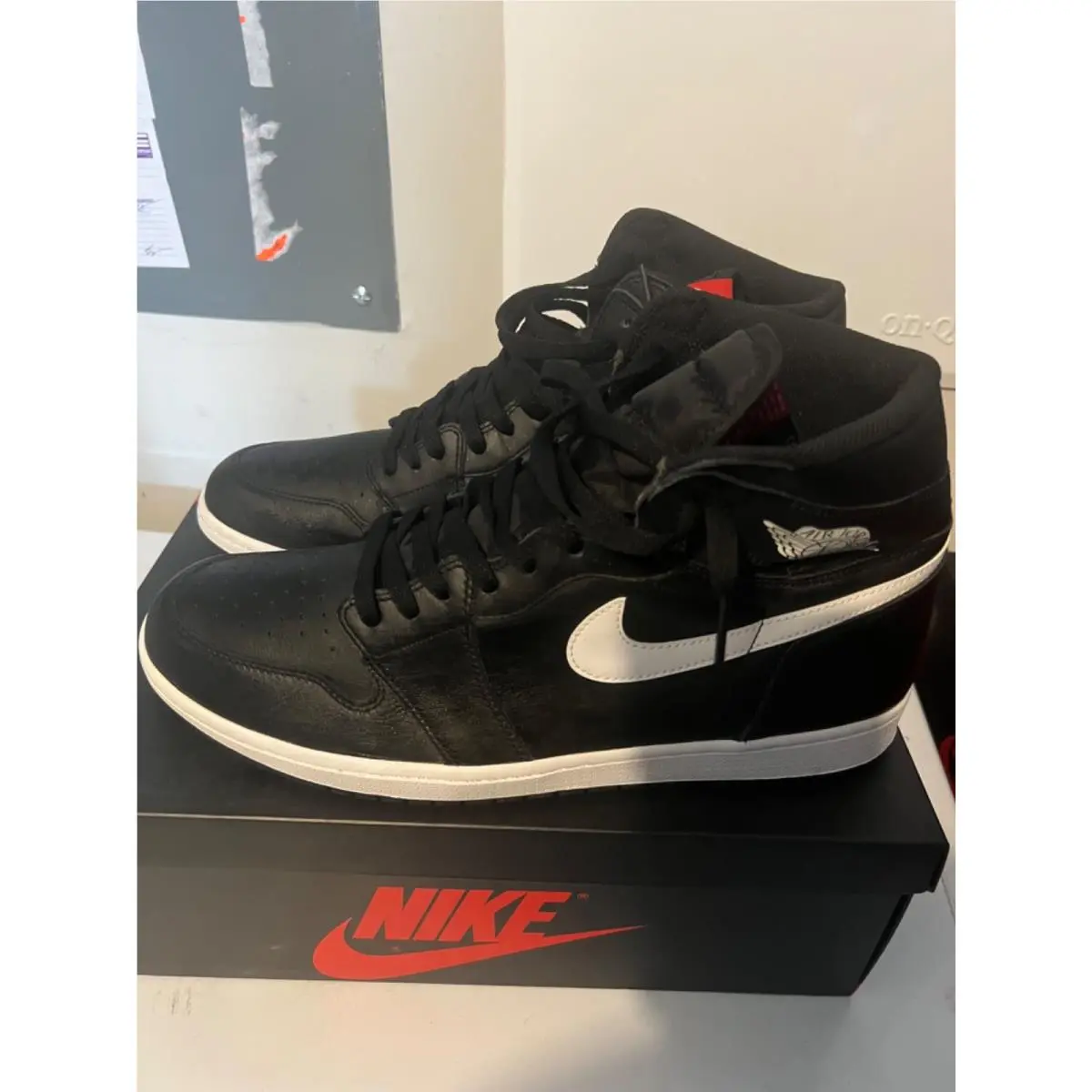 Air Jordan 1 High OG 555088-011 Black White Yin Yang Men`s SZ 14 by Nike