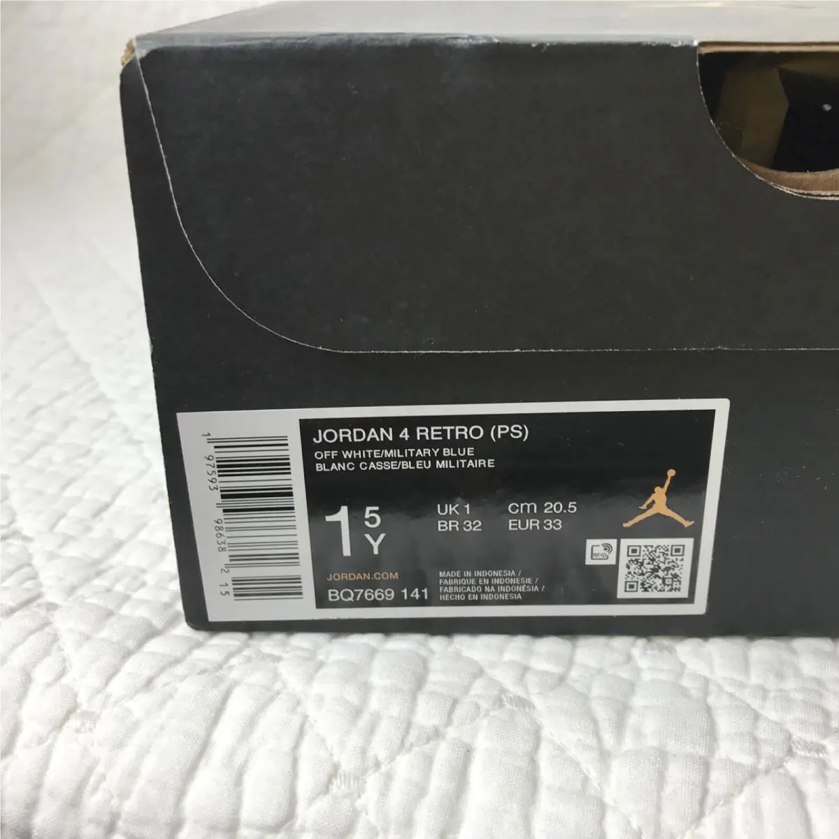 Nike shoes - Jordan 4 Retro - Retro - BQ7669-141 - Off White/Military Blue 8