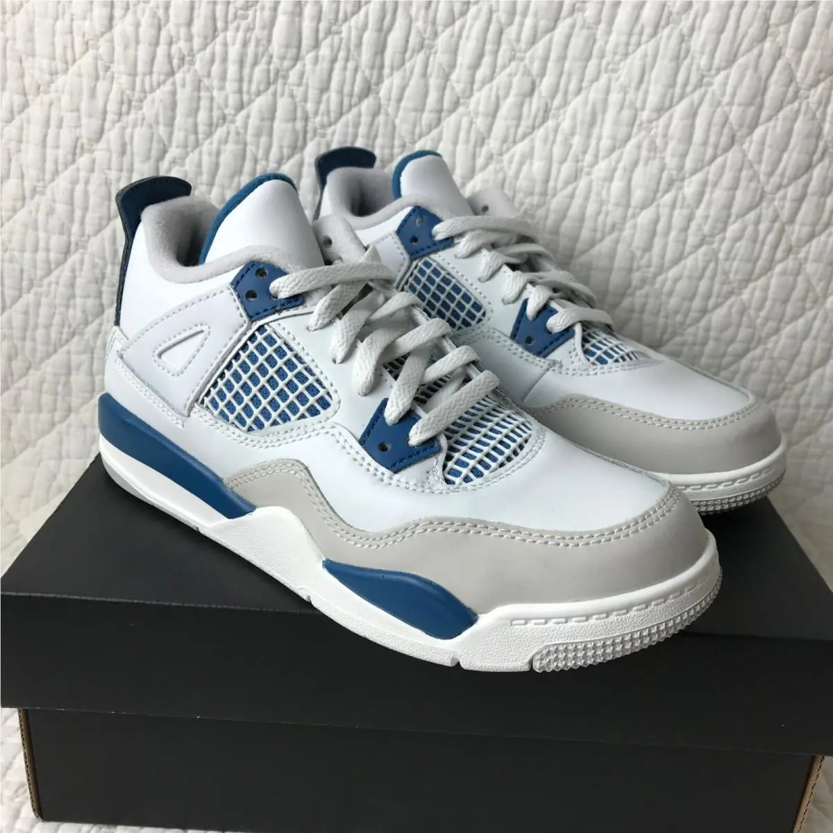 Nike shoes - Jordan 4 Retro - Retro - BQ7669-141 - Off White/Military Blue 6
