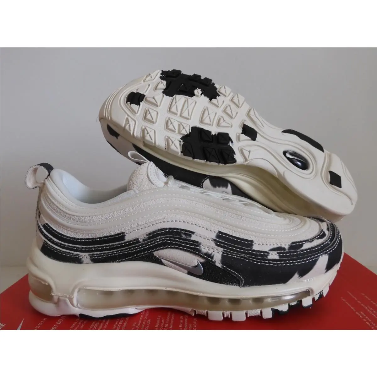 Wmns Nike Air Max 97 Cow Print Sail-chrome-black SZ 6 FN7173-133 - Brown