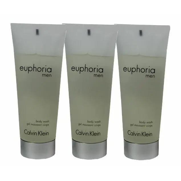 Euphoria by Calvin Klein For Men Combo Pack: Shower Gel 10.2oz 3x 3.4oz