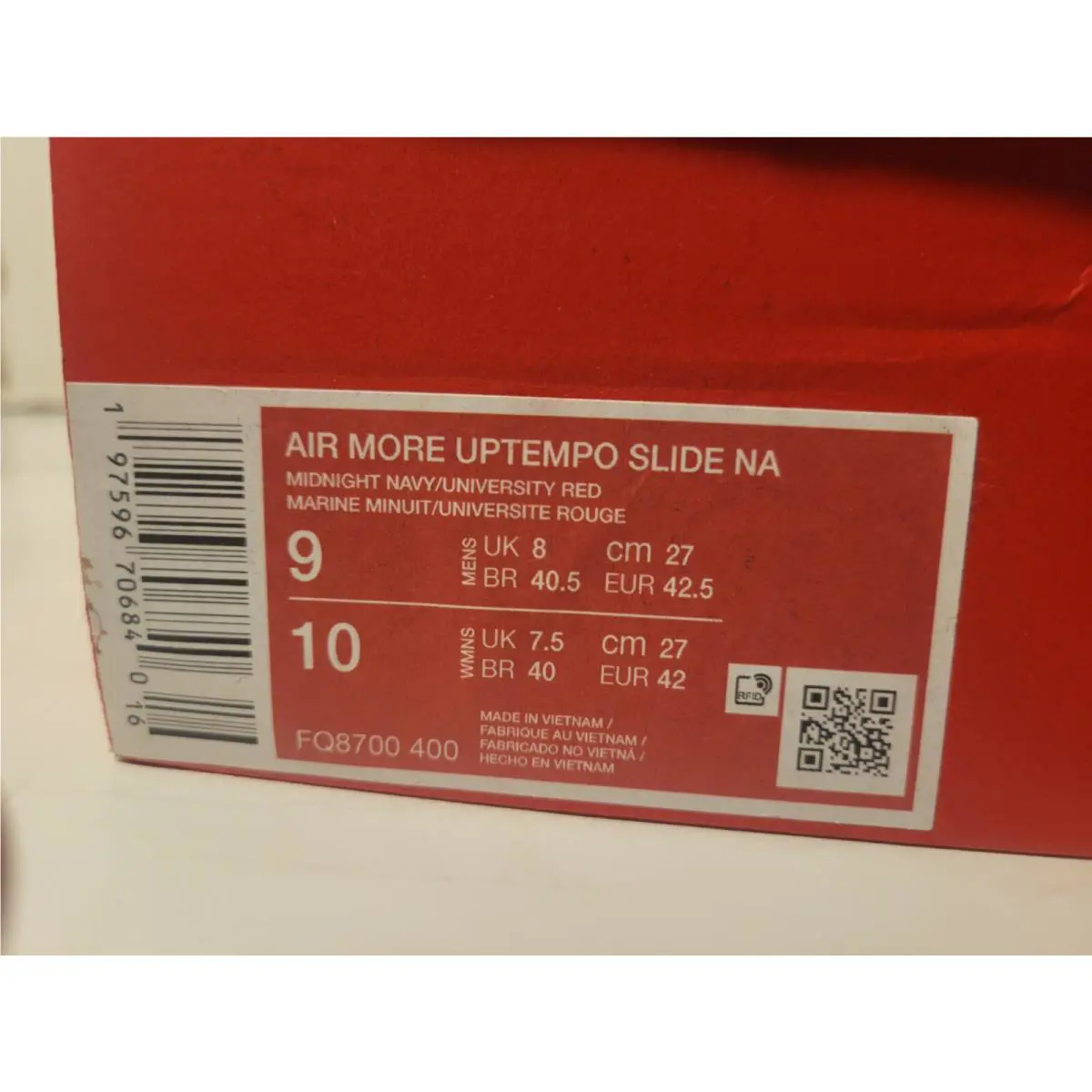 Nike shoes - Nike Air More Uptempo - Air More Uptempo - FQ8700 400 - Navy 3