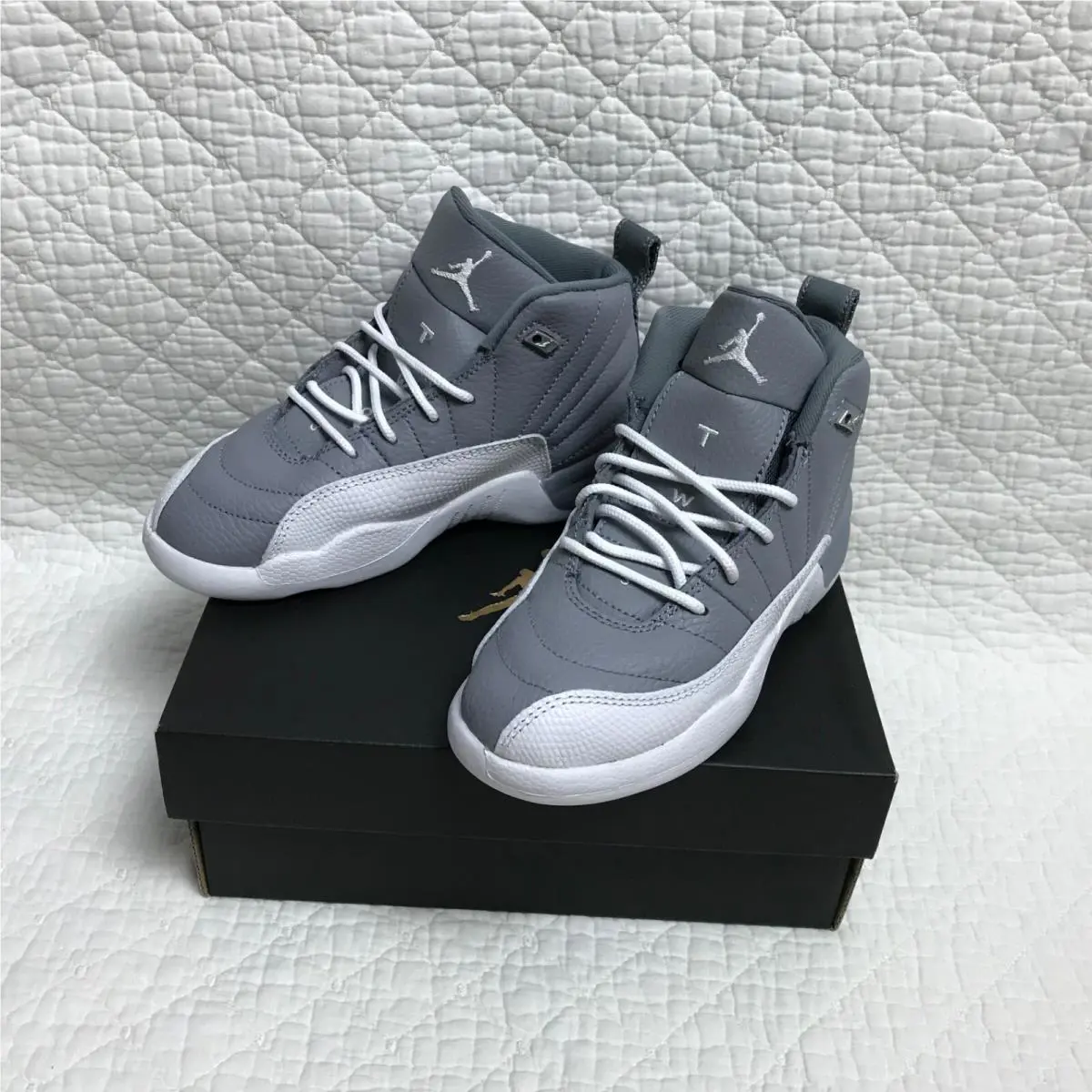 Nike shoes - Air Jordan 12 - Air - 151186-015 - Steal TH/White-Cool Gray 6