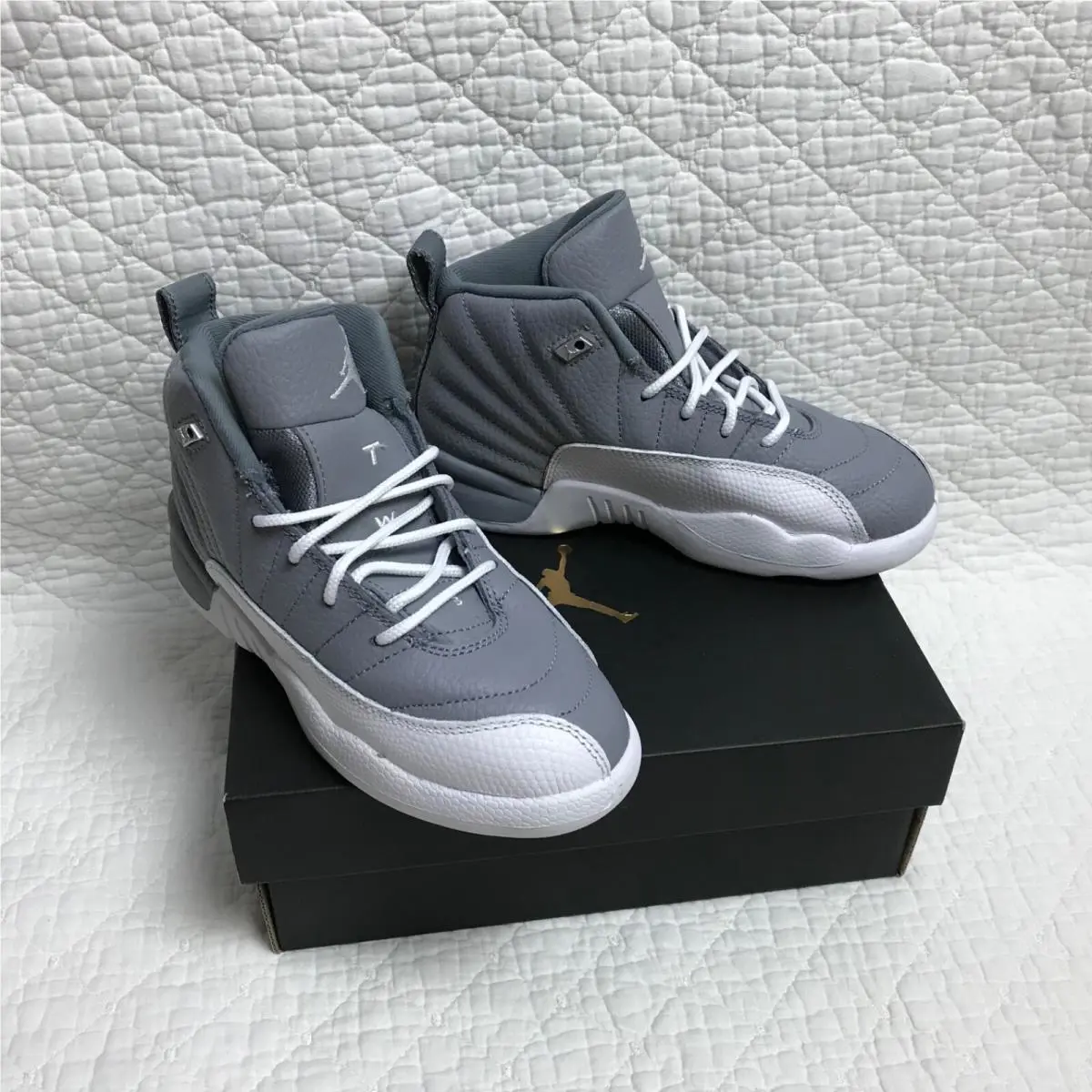 Nike shoes - Air Jordan 12 - Air - 151186-015 - Steal TH/White-Cool Gray 7