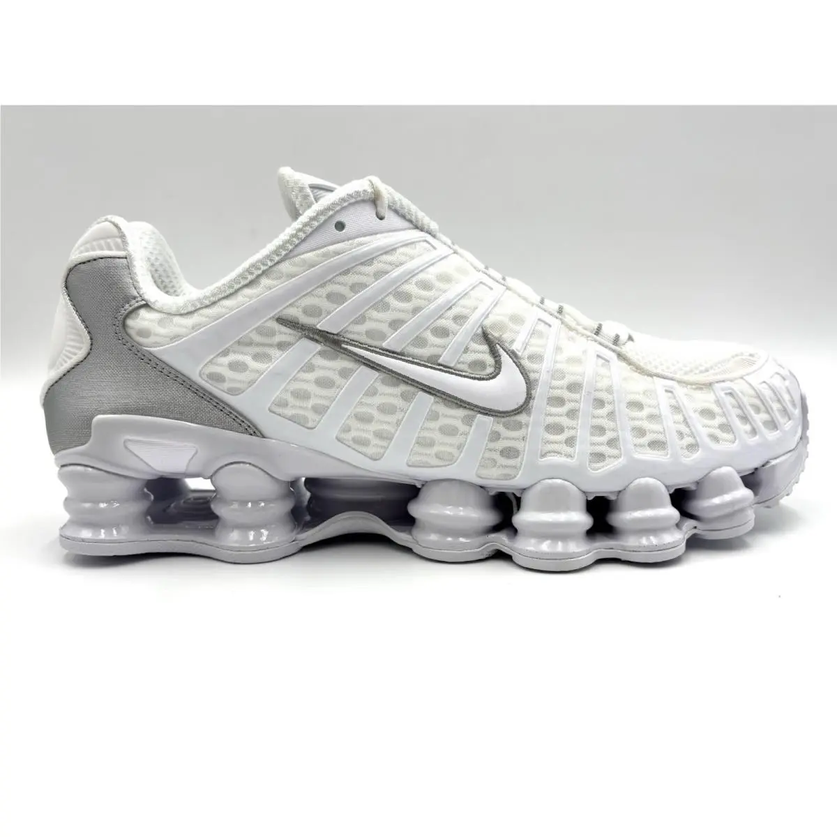 Nike Shox TL White Metallic Silver AV3595-100 Size 11.5