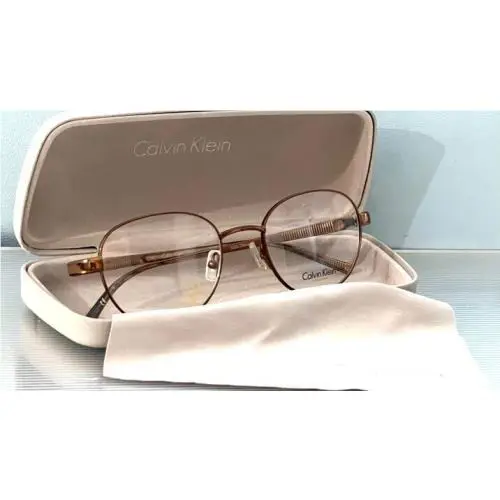 Calvin Klein Italy CK7845 218 Round Bronze Titanium Frame Glasses 3