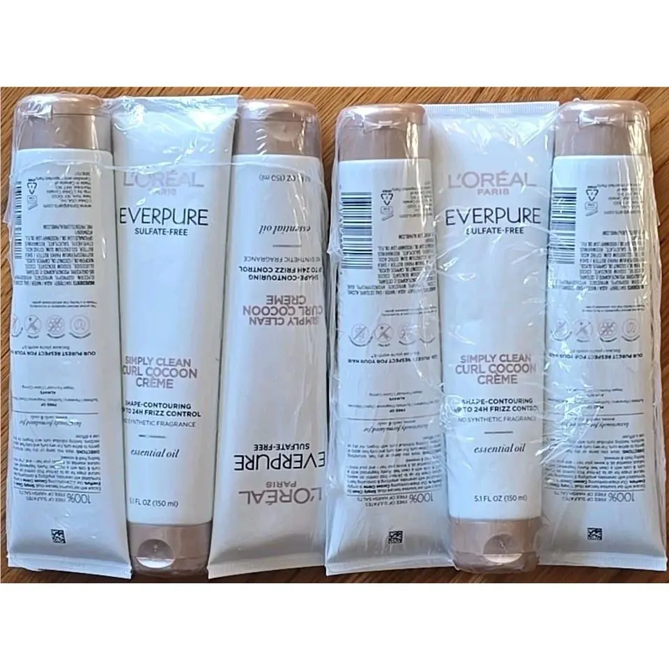 Loreal Everpure Simply Clean Curl Cocoon Creme Sulfate-free 5.1 fl oz 6-Pack