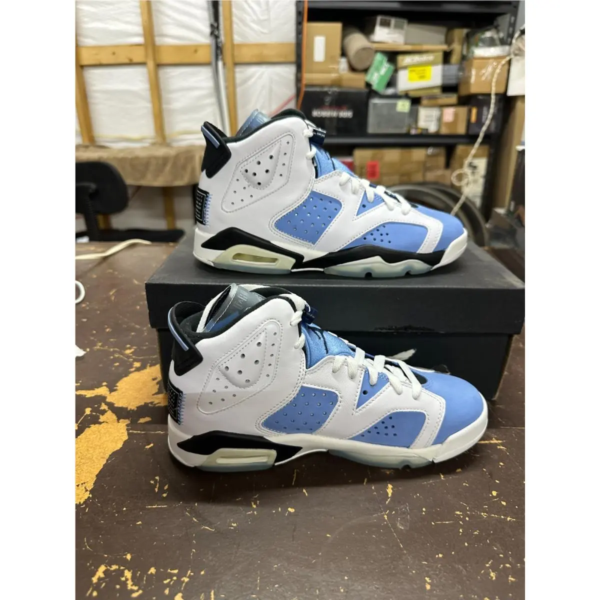 Shoes Air Jordan 6 Retro GS “unc/white University Blue” 2023 Size 6Y by Nike