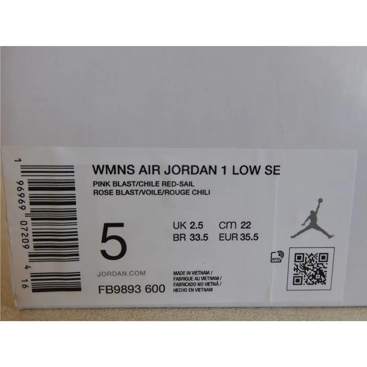 Nike shoes - Air Jordan 1 Low SE - FB9893-600 - Pink (UPC: 196969072094) 3