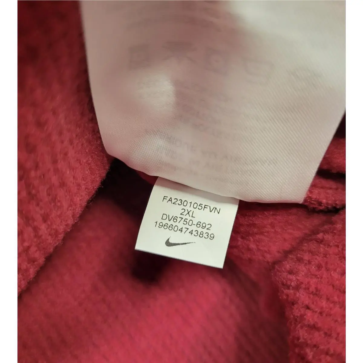 Nike clothing - Nike Waffle Knit Top - Waffle Knit Top - DV6750-692 - Maroon White 8