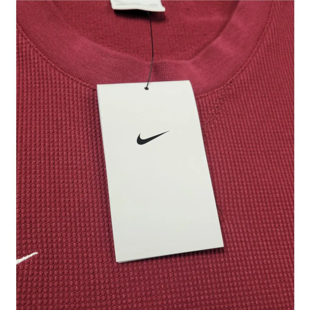 Nike clothing - Nike Waffle Knit Top - Waffle Knit Top - DV6750-692 - Maroon White 5