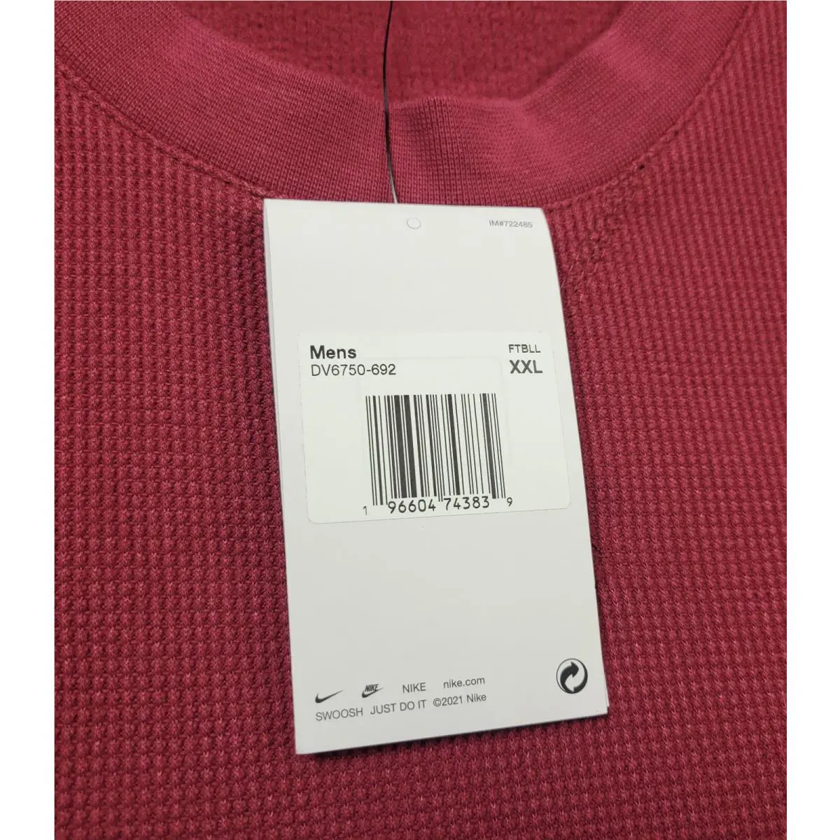 Nike clothing - Nike Waffle Knit Top - Waffle Knit Top - DV6750-692 - Maroon White 6