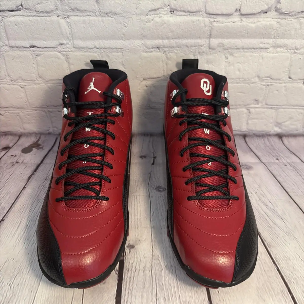 Nike shoes - Air Jordan 12 - Air - FJ6224-601 - Red, Manufacturer: Light Crimson/Metallic Gold-Green Glow (UPC: 0196608290537) 2