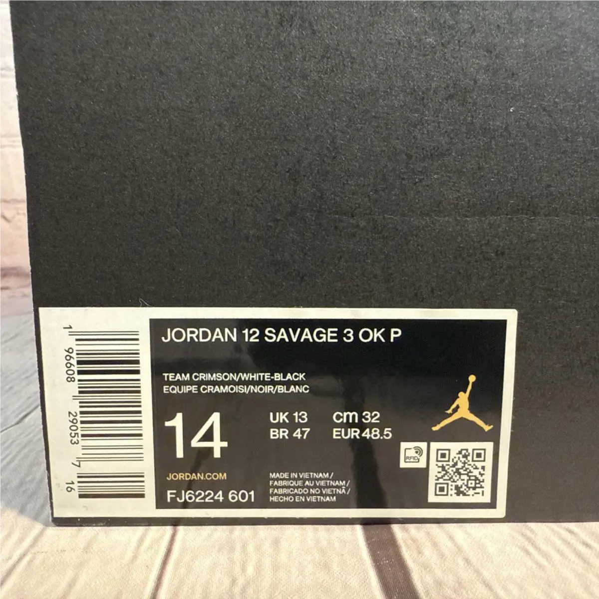 Nike shoes - Air Jordan 12 - Air - FJ6224-601 - Red, Manufacturer: Light Crimson/Metallic Gold-Green Glow (UPC: 0196608290537) 10