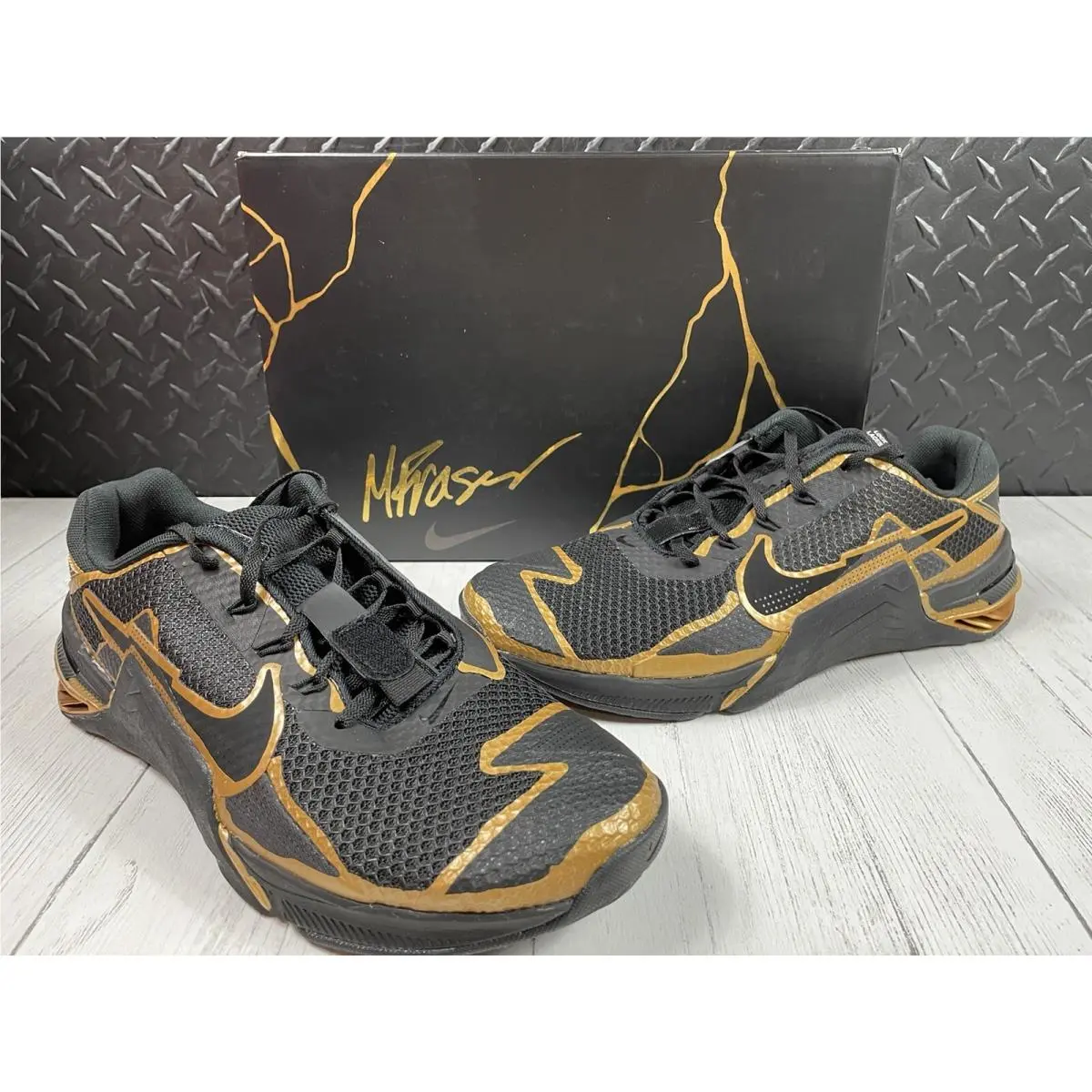 Nike Metcon 7 Mat Fraser Shoes PE Men`s Size 12.5 Black/gold DA8103-007 - Black