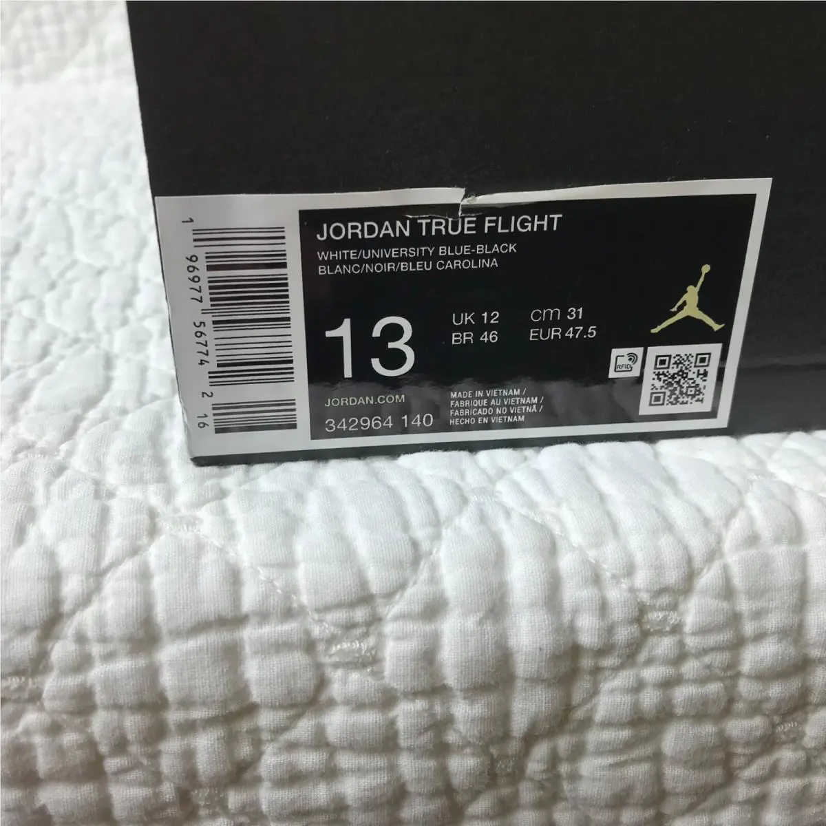 Nike shoes - Jordan True Flight - True Flight - 342964-140 - White University blue black 10