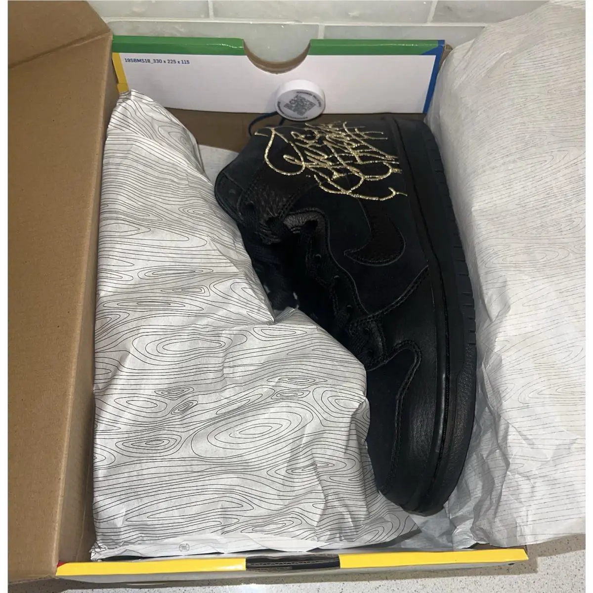 Nike shoes - Nike Dunk SB - Dunk - DH7755-001 - Black, Manufacturer: Black/Metallic Gold/Black 0