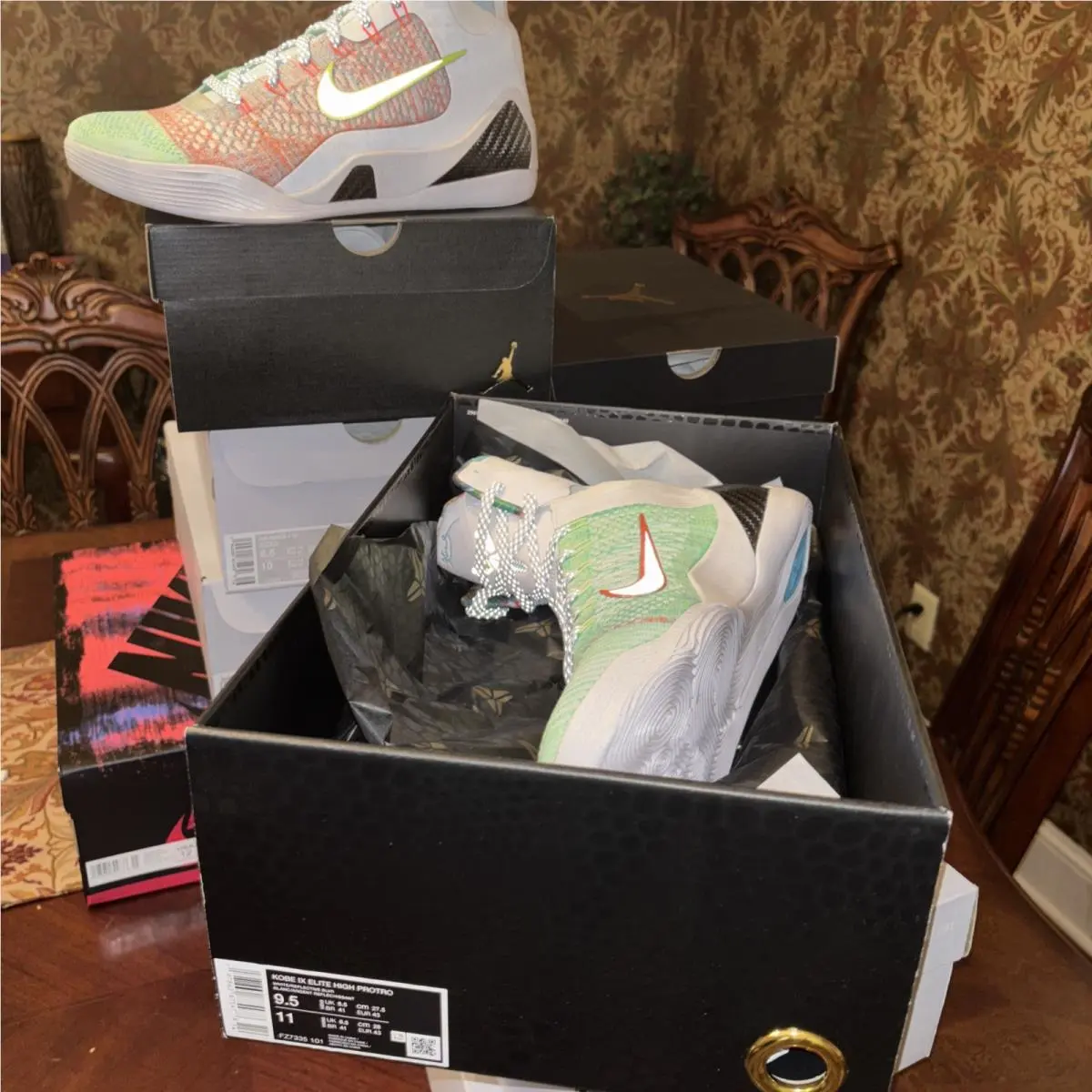 Nike shoes - Nike Kobe 9 - Kobe - FZ7335-101 - White/Reflective Silver-Chlorine Blue-Black 8