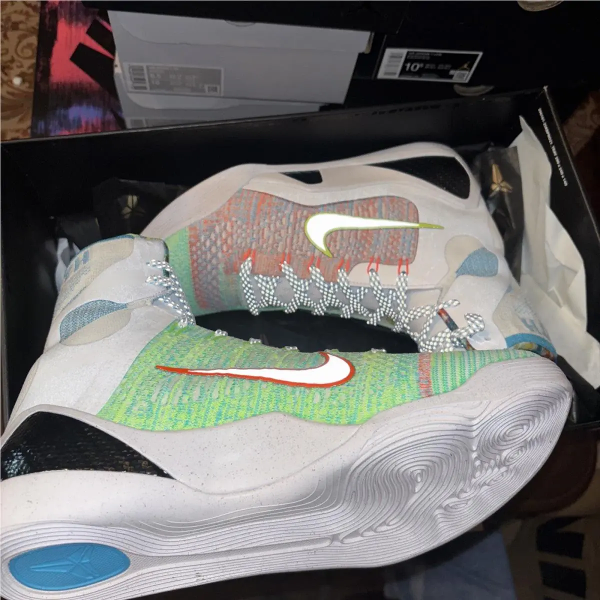 Nike shoes - Nike Kobe 9 - Kobe - FZ7335-101 - White/Reflective Silver-Chlorine Blue-Black 0
