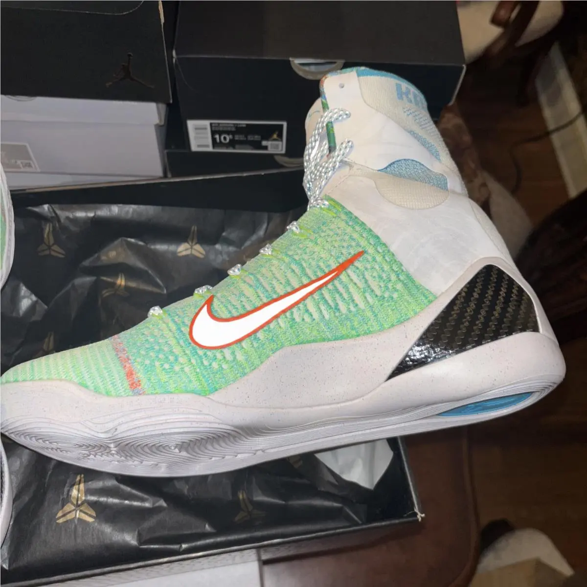 Nike shoes - Nike Kobe 9 - Kobe - FZ7335-101 - White/Reflective Silver-Chlorine Blue-Black 4