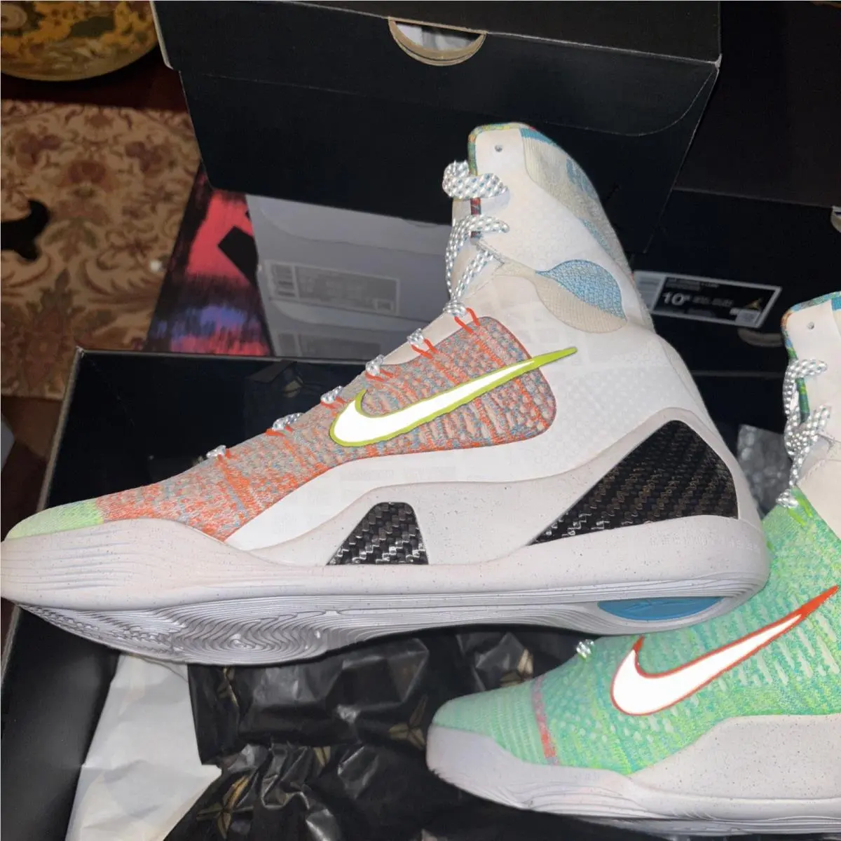 Nike shoes - Nike Kobe 9 - Kobe - FZ7335-101 - White/Reflective Silver-Chlorine Blue-Black 5
