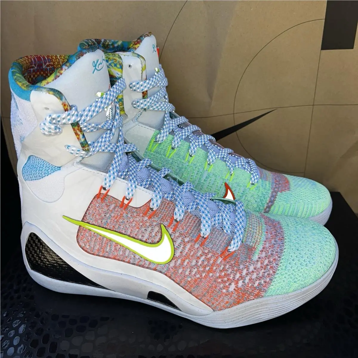 Mens Size 8 Nike Kobe IX Elite High Protro White Green Basketball FZ7335 101