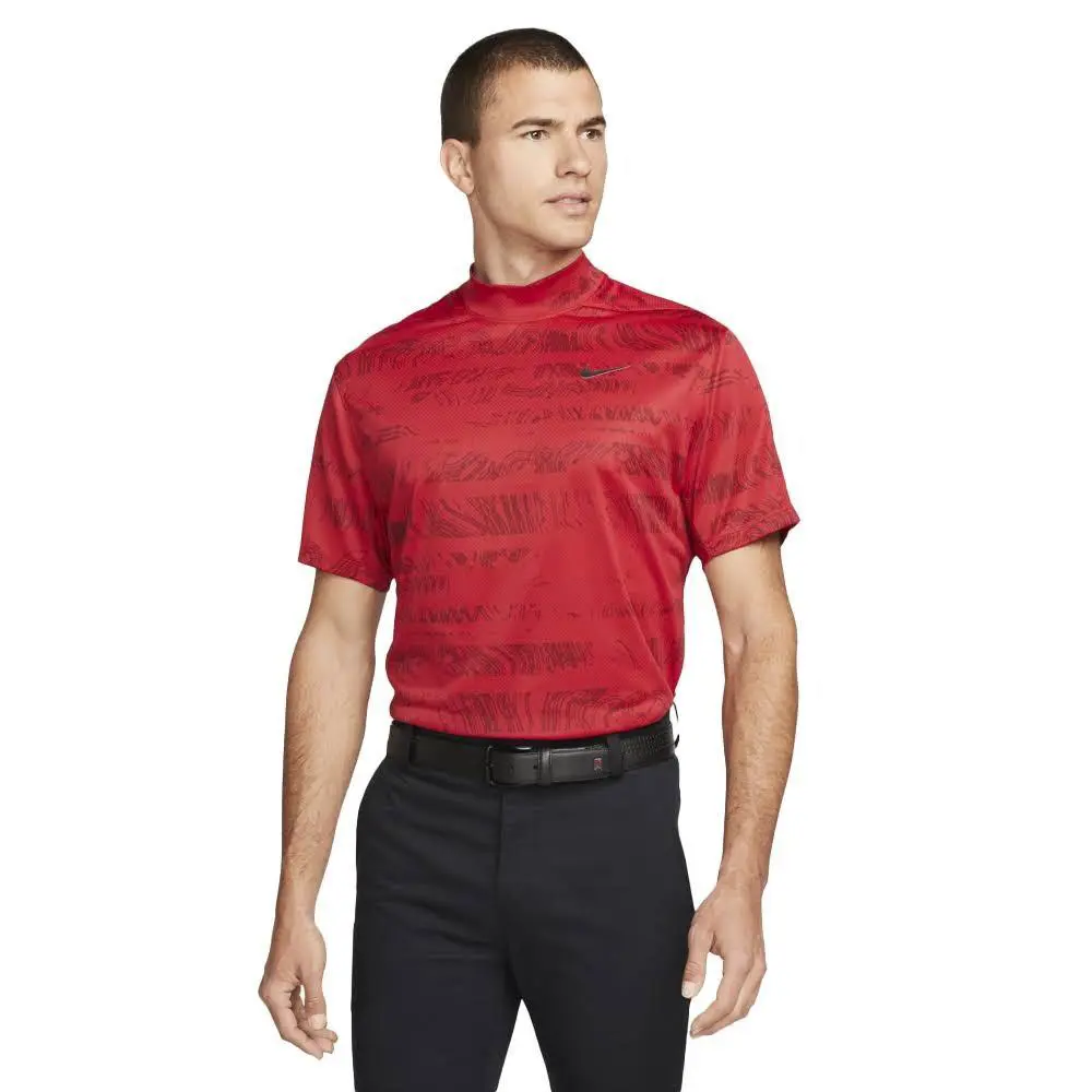 Nike clothing - Nike Tiger Woods Dri Fit ADV Mock - DJ6842 - Sunday Red Black 8