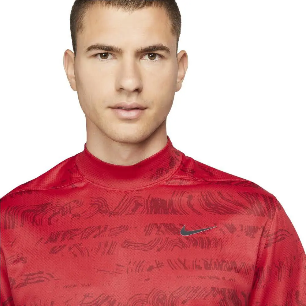 Nike clothing - Nike Tiger Woods Dri Fit ADV Mock - DJ6842 - Sunday Red Black 9